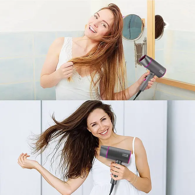 Girls drying their hairs